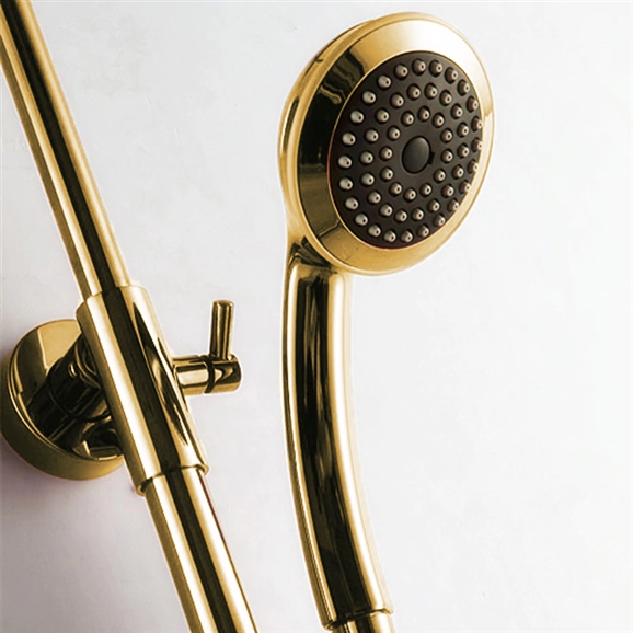 Amazon Tub and Shower Fixture Gold and Chrome Two Tone